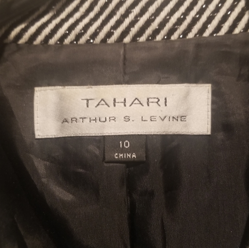 NWOT Tahari striped wool blazer (size 10) - Picture 2 of 7